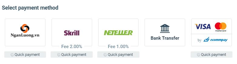 XTB deposit and withdrawal payment methods